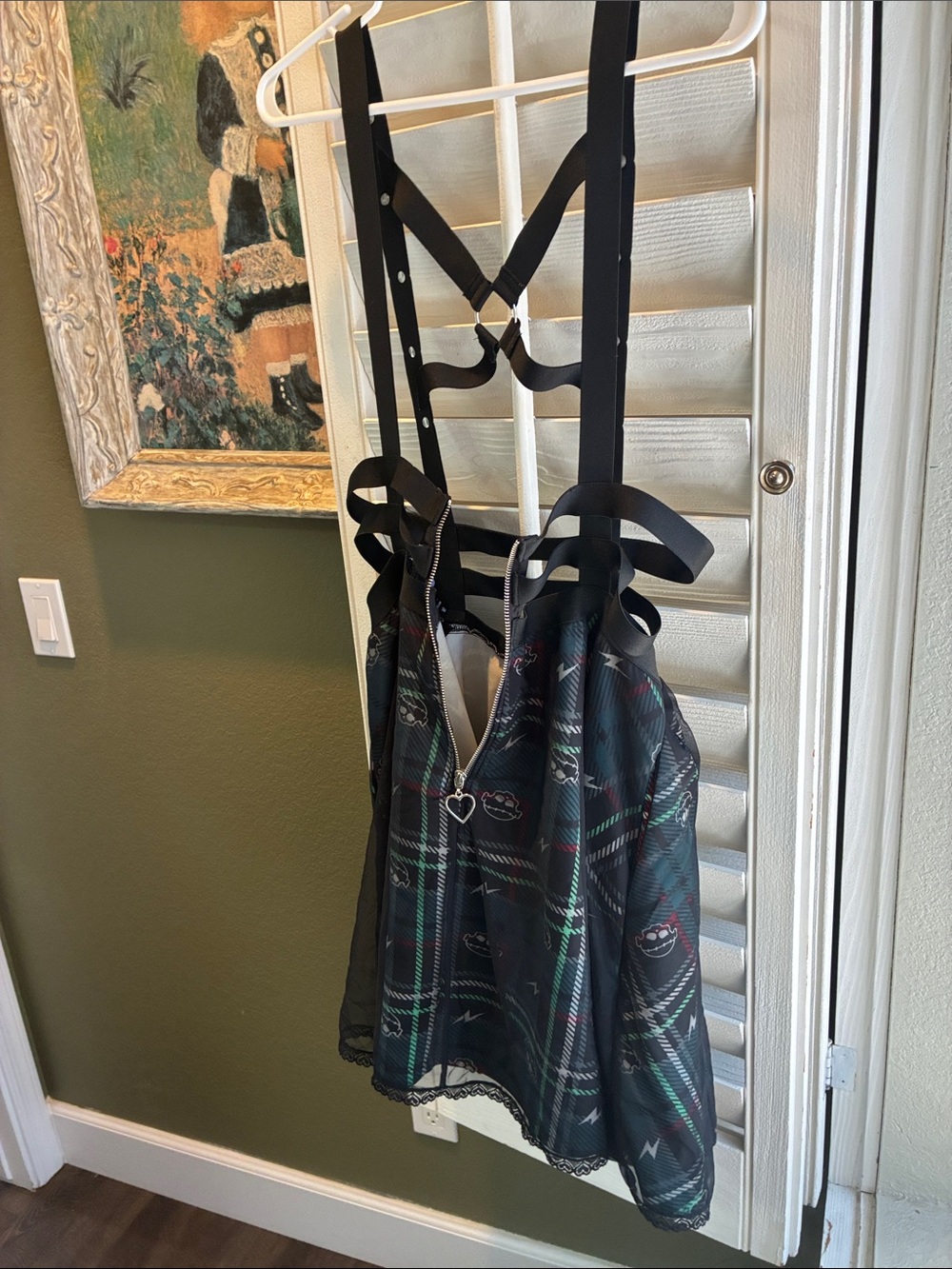 Mattel Black Top with Dark Green Plaid Skater Skirt - Picture 13 of 16